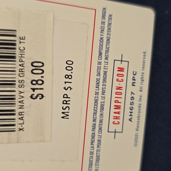 CHAMPION BRAND SIGNATURE BOYS DARK BLUE SHORT SLEEVE TEE-SHIRT SIZE XL 18/20 - Picture 10 of 15